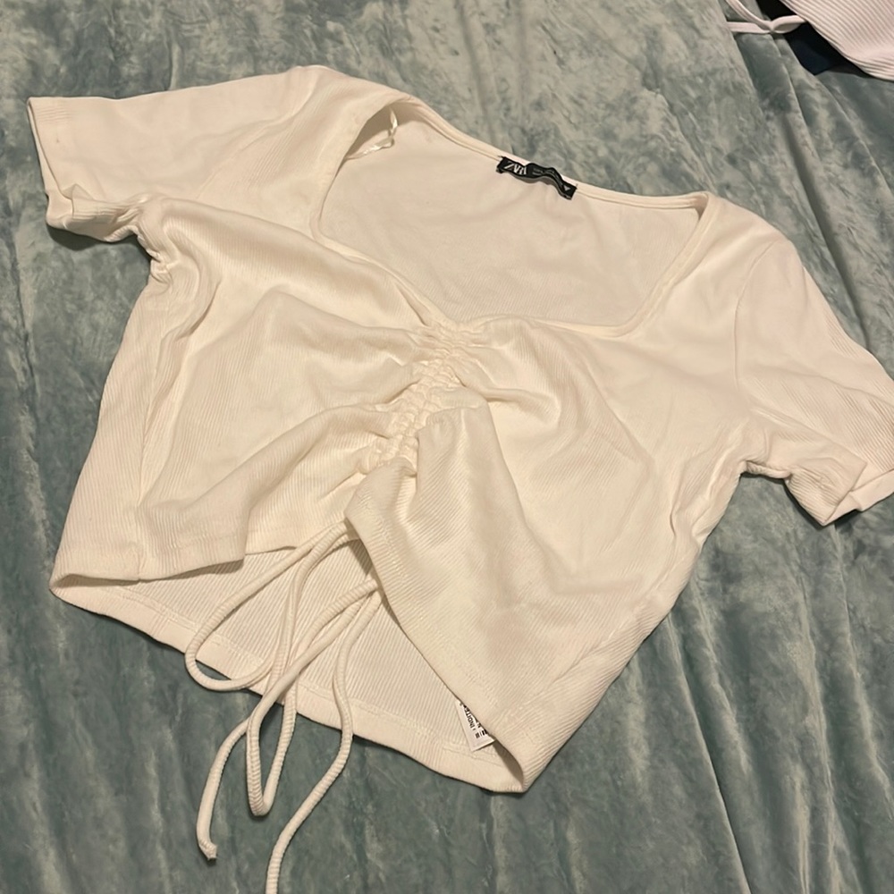 Zara scrunch top
